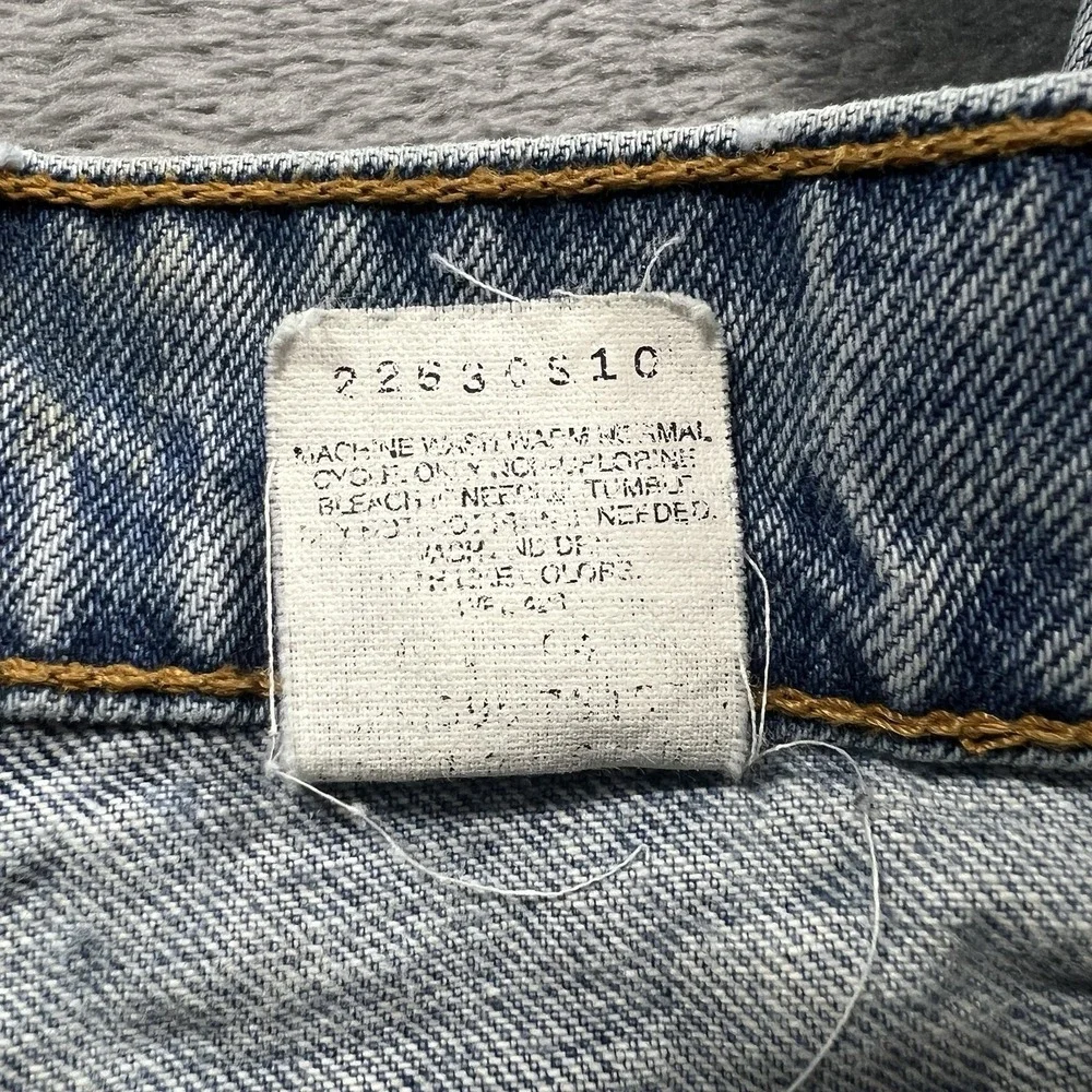 VTG Levis 512 Jeans Womens 12 Long Blue 90s Slim Tapered High Rise Light Wash